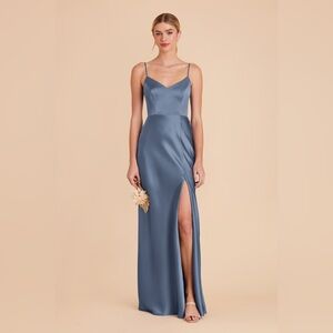 Birdy Grey - Jay Matte Satin French Blue Bridesmaids Dress - Size XS